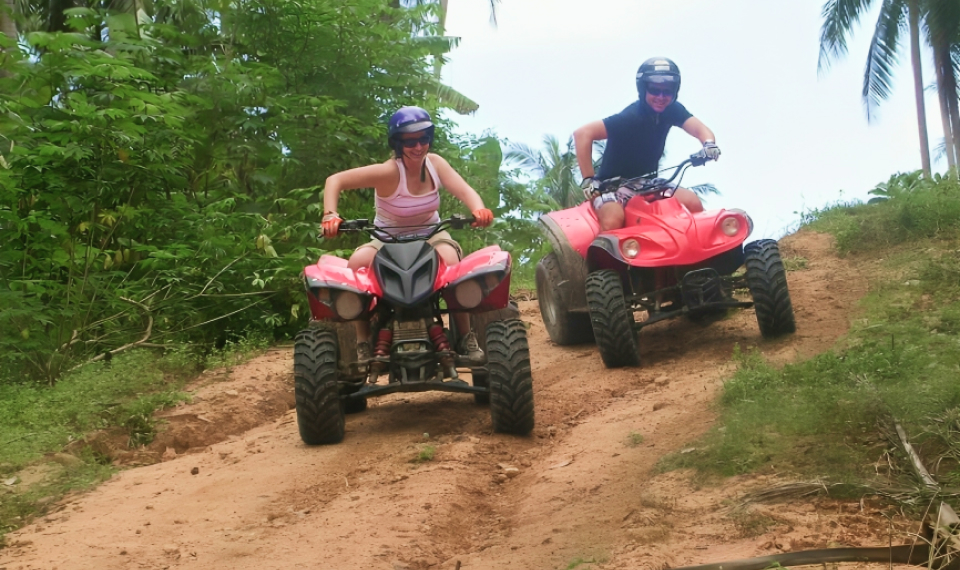 ATV on a muddy trail on Samui adventure
